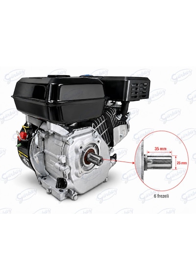 Kaan  7hp Benzinli Çapa Makinesı Motoru 25mm 6 Frezeli