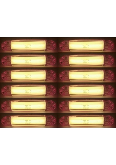 12 Adet Kalın Neon Led Lamba Turuncu 12-24 Volt