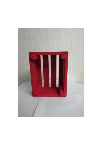 Ahşap Kasa 10x14x20 Organizer Kırmızı
