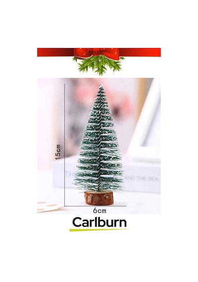 Mini Çam Masaüstü Minyatür Dekorasyon Küçük Süs Kar Yeni Yıl Noel Yapay Sedir Ağacı 15cm 3 Adet