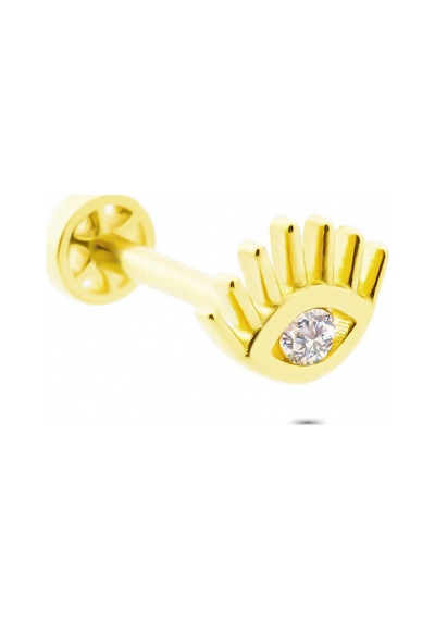 Glorria Altın Göz Tragus Piercing Çok Renkli 23924105