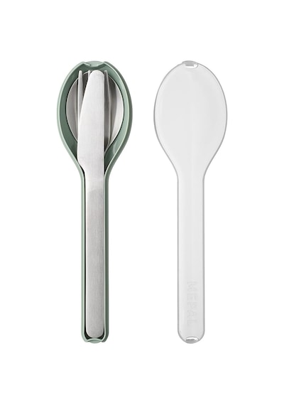 Ayrex Mepal - Çatal Bıçak Takımı 3 Parçalı Ellipse - Yolculuk İçin Çatal Bıçak Seti - Bir Bıçak, Çatal Ve Diğer