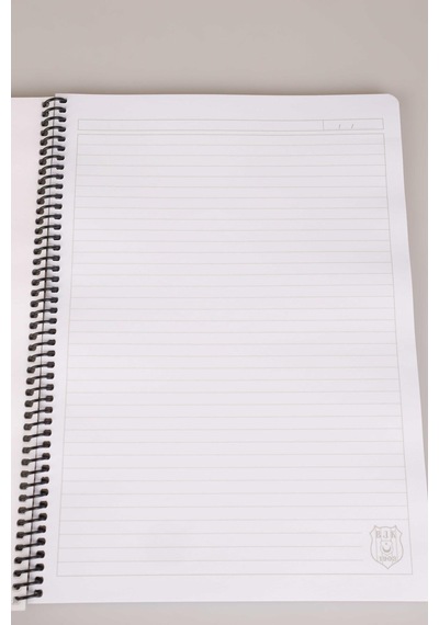 Lisanslı Beşiktaş "tekli" Spırallı Çizgili A4 Karton Kapak 72 Yaprak Defter