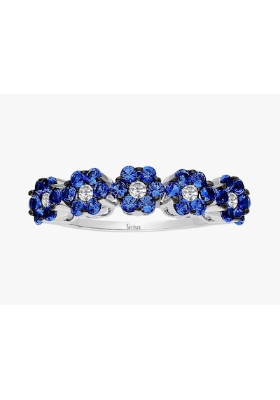 Sirius Pırlanta Ve Safir Taşlı Papatya 5 Taş Yüzük 0824R0192