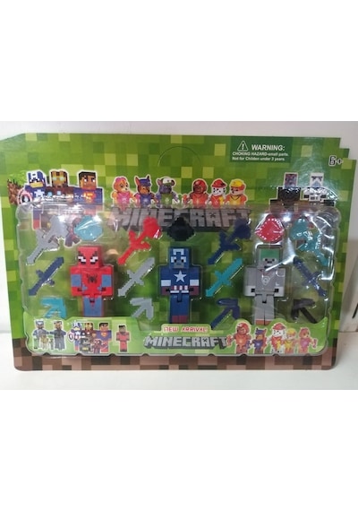 Minecraft 3 Lü Figür 18 Parça