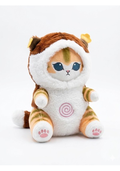 Nefes Alan Peluş Kedi Oyuncak Uyuyan Kedi Sesli Işıklı Nefes Alan Oyuncak Karnı Yükselip Alçalır Açık Kahverengi