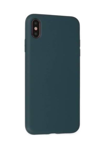 Apple Uyumlu iPhone Xs Max Kılıf Nano İçi Kadife Silikon - Koyu Yeşil 0.2M-Çok Renkli