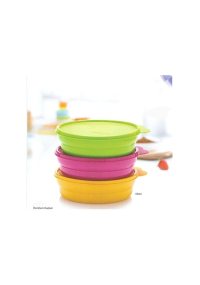 Tupperware Bonbon Kaplar Çok Renkli