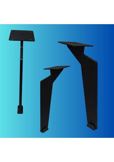 15 Cm Metal Tabanca Ayak Koltuk Ayağı Mobilya Ayağı Ünite Ayağı Konsol Ayağı Puf Berjer Ayağı Siyah