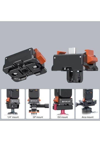 Teknoroket Djı Osmo Pocket 4 ve 3 Manyetik Şarj Standı Ve Quick Release Tutucu Type-c Şarjlı Alüminyum Tripod Adaptörü