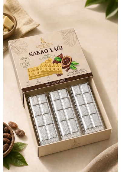 Luxelure Kakao Yağı %100 Saf Soğuk Pres 114 G X 2 Adet Gıda Ve Kozmetik Kullanımına Uygun Kare Form Diğer