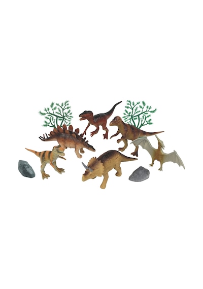 Poşetli 10 Parça Dinozor Dinazor Seti 16 Cm. Trex, Triceraptor, Pterodactyl, Velociraptor
