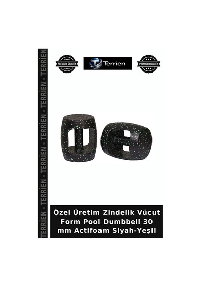 Özel Üretim Zindelik Vücut Form Pool Dumbbell 30 Mm Actifoam Siyah-yeşil Siyah - Yeşil