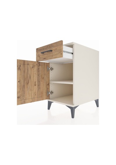 Kronos Komodin Tek Raflı Tek Çekmeceli Tek Kapaklı 44x59x80 Aytaşı-çam Aytası