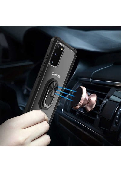 Samsung Galaxy Uyumlu S20 Kilif Standli Yüzüklü Mola Silikon Kapak 466781001