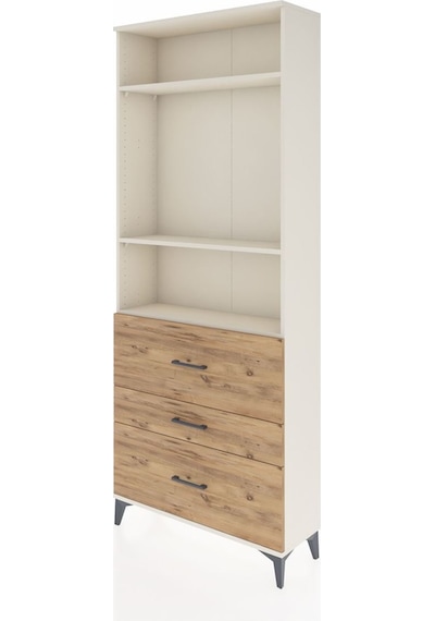 Arges Dolap 3 Raflı 3 Çekmeceli 88x30x221 Aytaşı-çam Aytaşı