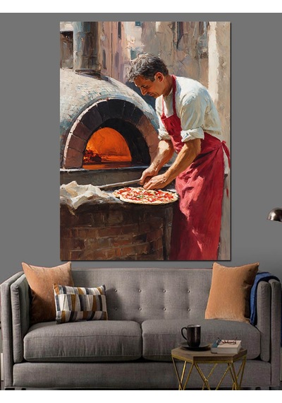 Ahşap Tablo Taş Fırında Pizza Yapımı