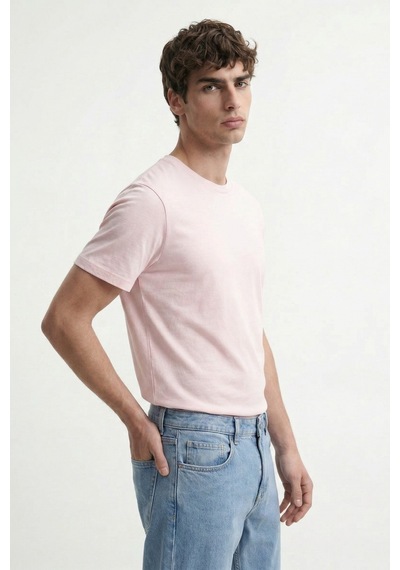 Antioch Pamuklu Erkek T-shirt Pembe