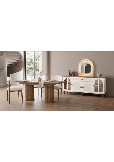 Naturel Mdf Yemek Odası Takımı Aytaşı