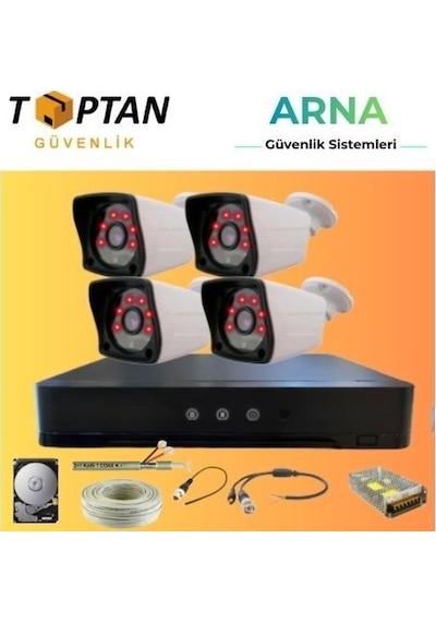 4 Irled Kameralı 250gb Hdd Dahil Güvenlik Seti