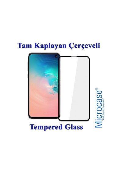 Samsung Uyumlu Galaxy S10E 3D Curved Tam Kaplayan Tempered Cam - Siyah