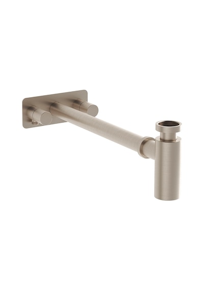 A4515934 VitrA Origin Lavabo Sifonu, Simetrik Rozet, Fırçalı Nikel