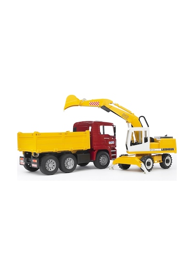 Bruder Man Damperli Kamyon & Liebherr Ekskavatör Br02751