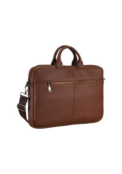 Westpolo Vegan Deri Unisex Laptop, Evrak Çantası - 6063 Taba
