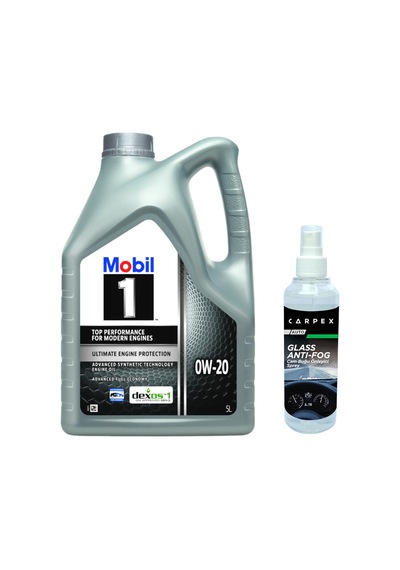 Mobil 1 0W-20 Motor Yağı 5 L + Carpex Buğu Önleyici