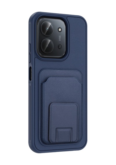 Xiaomi Redmi 15c Kılıf Kartlık Hazneli Standlı Tpu Bikart Kapak Lacivert