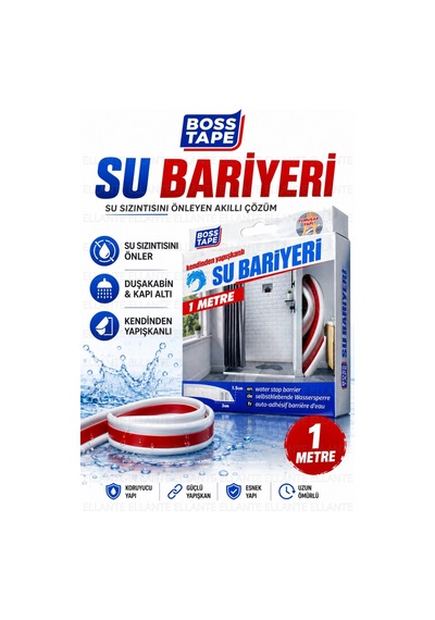 Su Bariyeri 1 Metre Kendinden Yapışkanlı Su Sızdırmaz Bant Duşakabin, Banyo, Mutfak Ve Kapı Altı