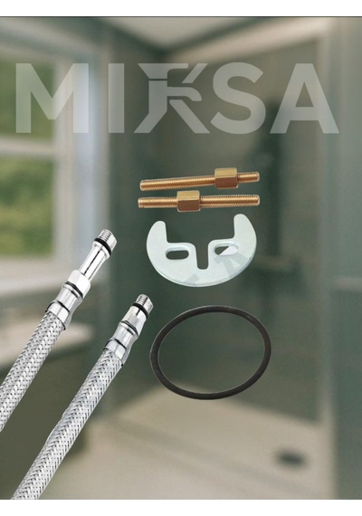 Beyaz-krom Balıksırtı Banyo Lavabo Bataryası, Musluğu, Çift Su Girişli