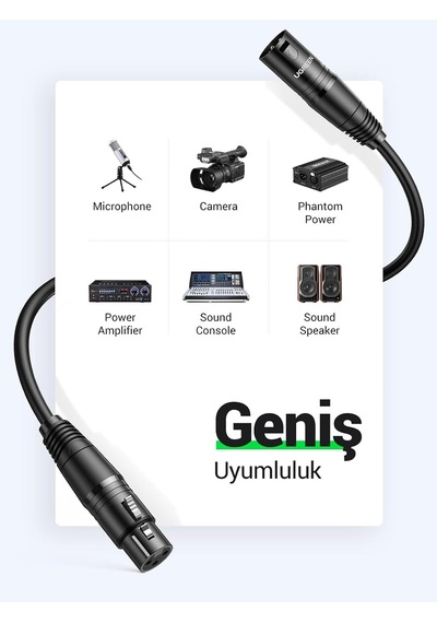 Xlr Kablo Erkek - Dişi Mikrofon Kablosu 2m