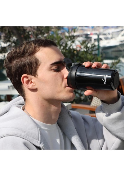 Any Morning Sı232021 İki Ağızlı Termos Mug Siyah 400 Ml