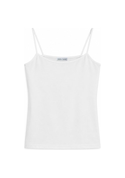 Vadon 1007 Kadın Pamuklu Slim Fit İnce Askılı Yumuşak Dokulu Basic Atlet Body Beyaz