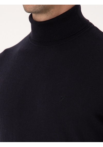 Cacharel Lacivert Slim Fit Pamuk Karışımlı Balıkçı Yaka Basic Triko Kazak Cacharel Lacivert Slim Fit Pamuk Karışımlı Balıkçı Yaka Basic Triko Kazak