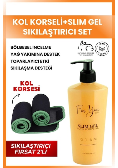 Slimjel Incelticı-sıkılaştırıcı-çatlak Ve Selülit Jeli 250 Ml Kol Korsesi
