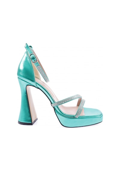 Dgn 3581-23y Kadin Kristal Taşli Çapraz Bantli Kalin Topuklu Sandalet 3581-2271-R13776 Yeşil Dgn 3581-23y Kadin Kristal Taşli Çapraz Bantli Kalin Topuklu Sandalet 3581-2271-R13776 Yeşil