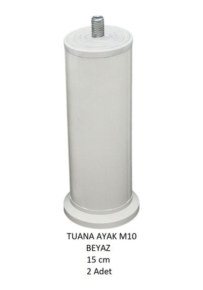 Tuana Ayak 15 cm M10 Cıvatalı Beyaz (2 Adet)
