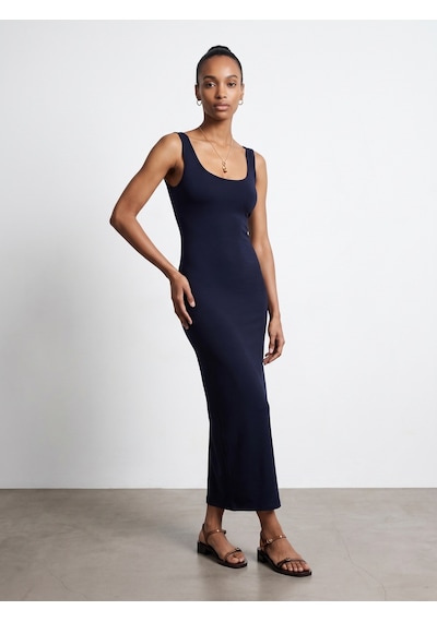 Dilvin 91733 Bra-free Midi Elbise-k.lacivert