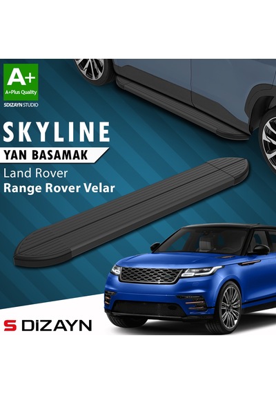 S-dizayn Land Rover Range Rover Velar Skyline Siyah Yan Basamak 193 Cm 2017 Üzeri A+ Kalite