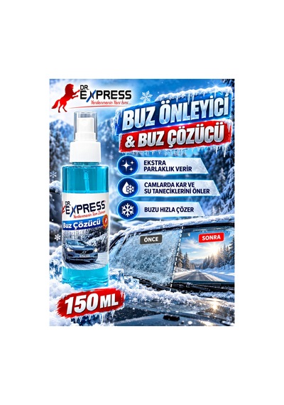 Buz Kar Çözücü Sprey 150 Ml Araba Cam Kaporta Kapı Kilit Buz Kar Sprey Kolay Pratik Etkili Çözücü - 575566797