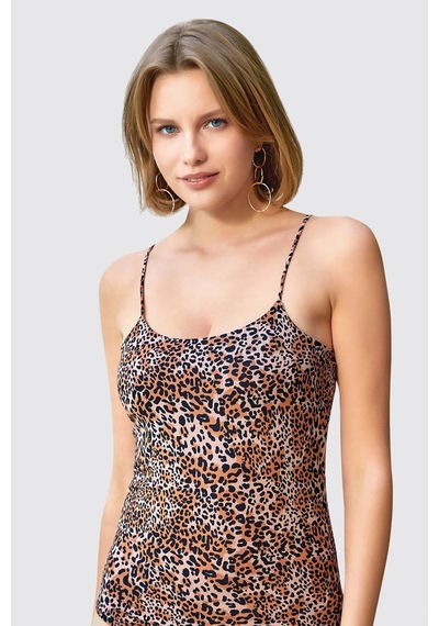 7021 İp Askılı Atlet Leopar
