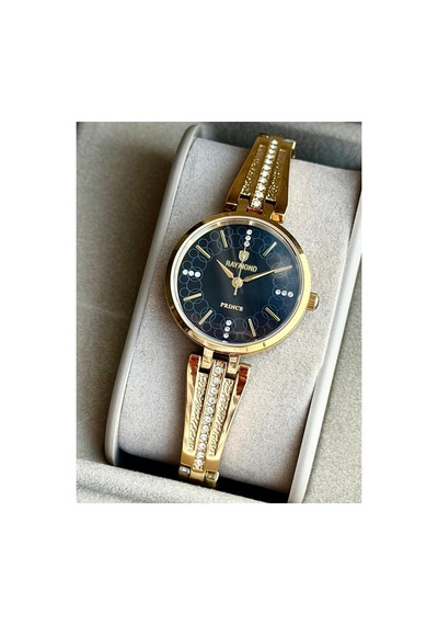 Rym-1043 Quartz Kadın Kol Saati - Su Geçirmez - Kasa Ve Kordon Çelik - 2 Yıl Garanti Gold-siyah Sarı