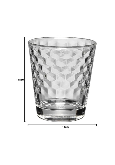 Coffeetime 4 Parça Su Bardağı Seti, 265 Ml, Petek Desenli Kristal Cam Bardak, Tumbler, Kokteyl Bardağı, Isıya Dayanıklı, Bulaşık Makinesinde Yıkanabilir çok renkli