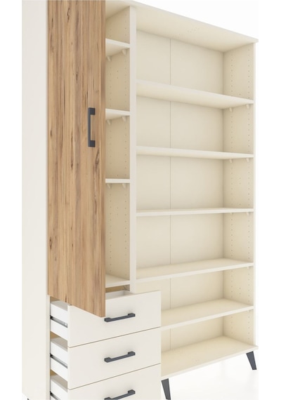 Arges Dolap 9 Raflı 3 Çekmeceli 3 Kapaklı 132x30x195 Aytaşı-ç... Aytaşı