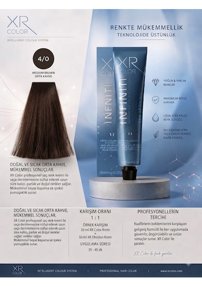 Xr Saç Boyası 4.0 Kestane
