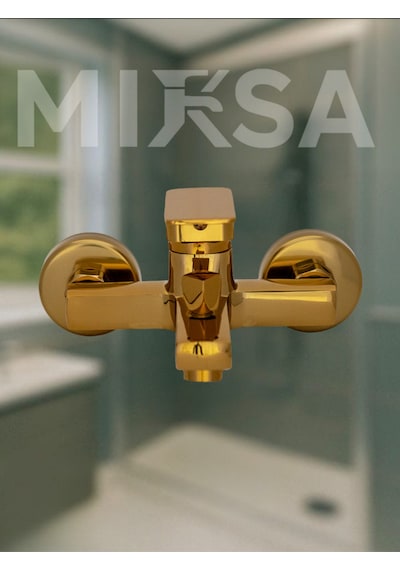 Gold Kare Banyo Duş Bataryası Ağır Gövdeli, Yerli Üretim Altın