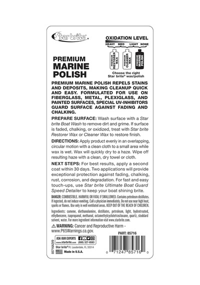 Starbrite - Ptef Teflonlu Premium Marin Cila 473 Ml : Standart Cilalardan 5 Kat Daha Dayanıklı, Aynamsı Parlaklık Ve Üstün Uv Zırhı