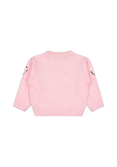 Civil Girls Pullu Kalp Nakışlı 2-5 Yaş Kazak - Pembe